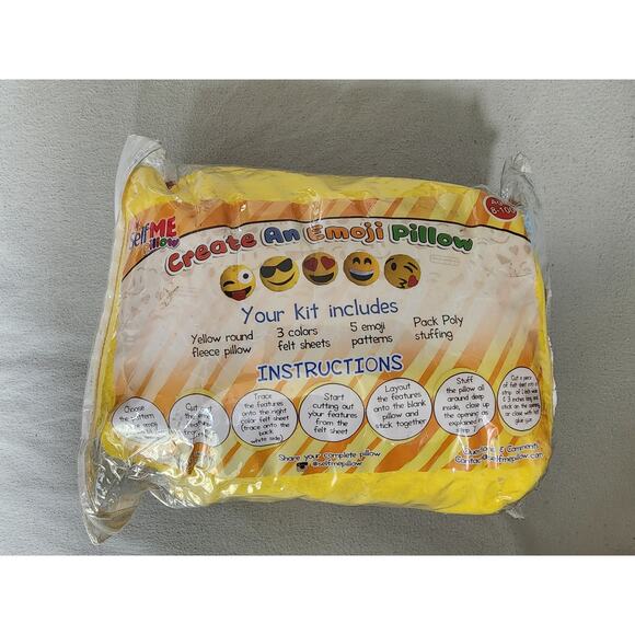 Emoji Pillow Kit for Kids and Adults - Fun Craft Toy - No Sewing Required - Picture 3 of 3